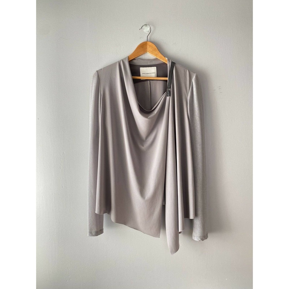 Demoo Parkchoonmoo Open Front Cape Cardigan Grey Small